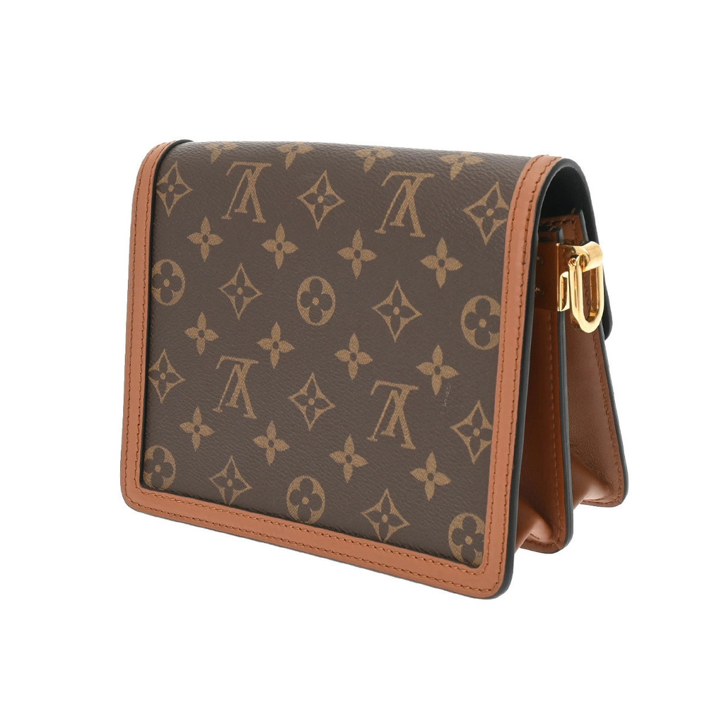 Louis Vuitton Canvas Shoulder Bag Dauphine Brown Reverse Monogram
